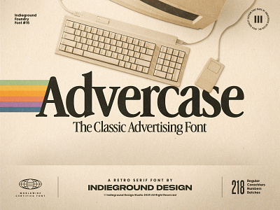 Advercase Free Font 1980s 1990s 80s 90s ad advertising apple computer display editorial font freebie macintosh magazine retro serif type typeface typography vintage