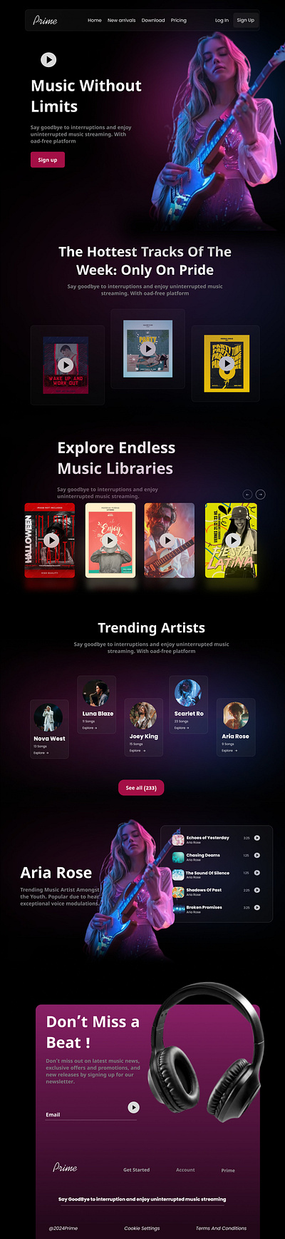 Music WebDesign branding graphic design ui