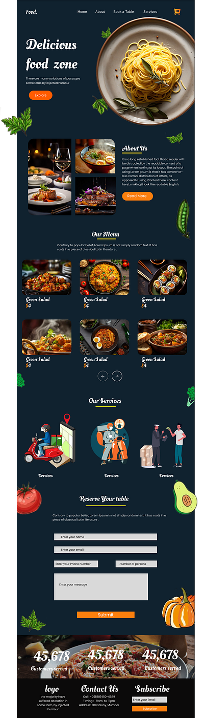 Restaurant WebDesign branding graphic design ui