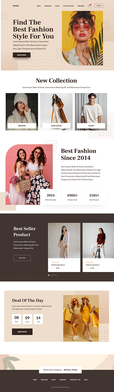 Fashion Brand WebDesign branding ui