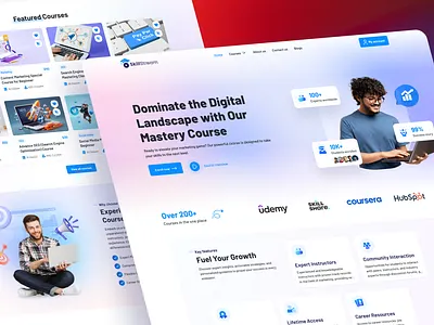 Course Selling Digital Platform Template course course platform course selling template digital marketing digital marketplace education template graphic design learning management learning template product design selling market ui design ux design web design web development