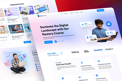 Course Selling Digital Platform Template course course platform course selling template digital marketing digital marketplace education template graphic design learning management learning template product design selling market ui design ux design web design web development