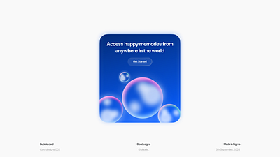 Bubble card 🫧 3d graphic design ui ux