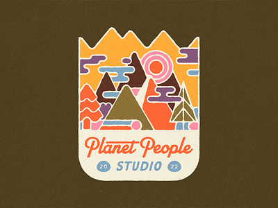 Mountains - Planet People Studio badge colors forest illustration mountains outdoors planet sustainable trees