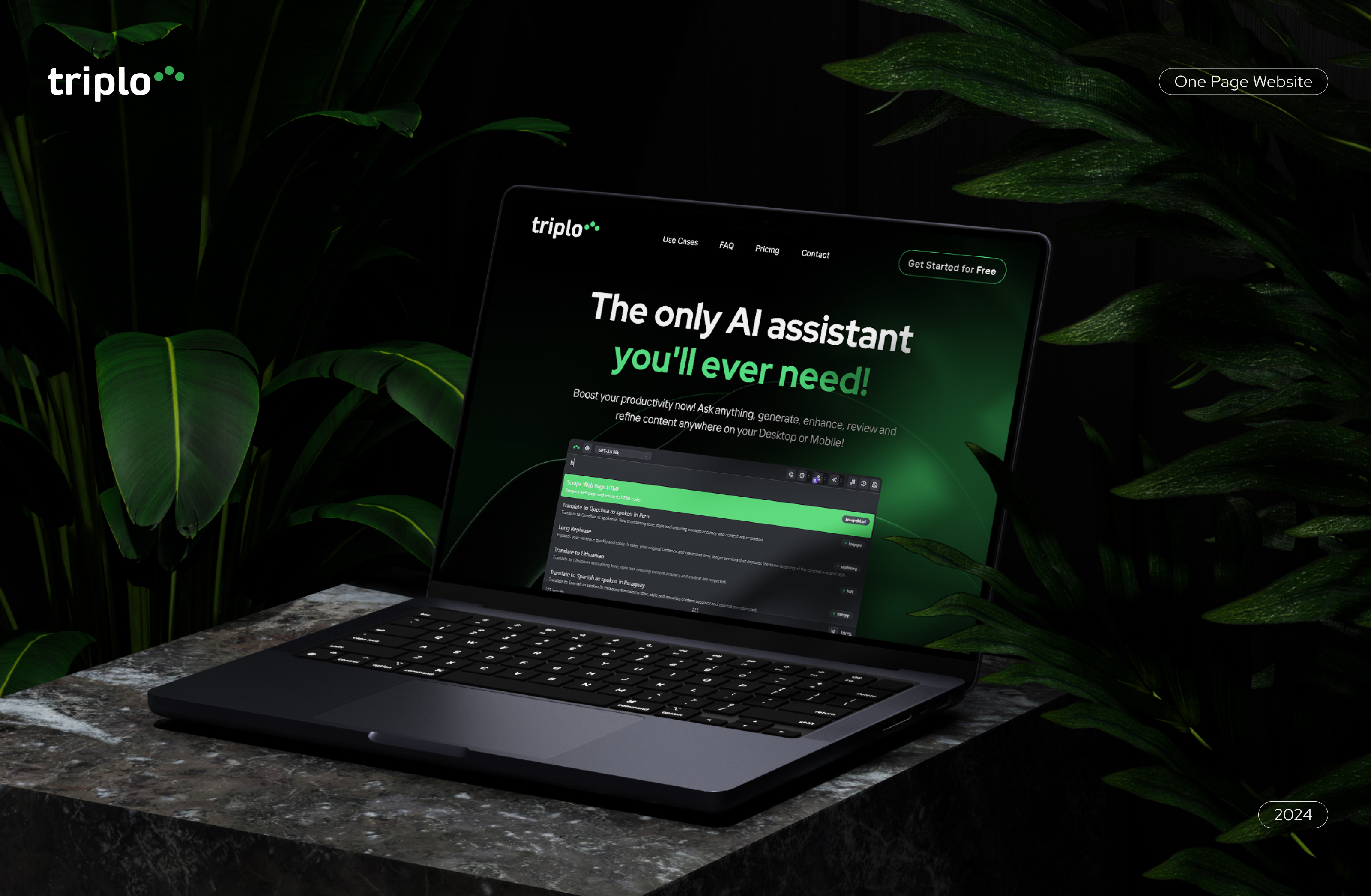 Website Design Showcase for Triplo AI advanced ai design solutions ai tool interface design complete web design showcase digital product design strategy full website design process innovative ui solutions interactive user experience professional uiux design responsive web design saas interface design tech productivity platform technology services uiux ui uiux design project user centric interface design user friendly interface design user interface visual design in tech web design website design