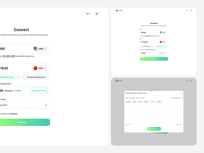 E-Pocket | Currency Conversion Screen's design ui ux web