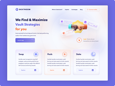 Dextroom crypto cryptoapp cryptodesign cryptofinance cryptointerface cryptoproject dex pools staking swap ui vector