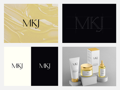 MKJ - Skin Care Brand Identity branding design graphic design identity logo logo design luxury packaging skincare typography visual identity wordmark