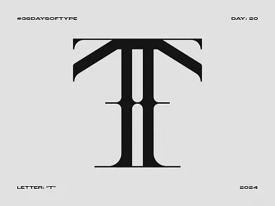36 days of type - 2024 - Letter T 36 days 36 days of type 36 days of type challenge 36 days of type t 36 days t 36 dot display font graphic graphic design letter letter t lettering letters t t letter type typeface typo typography vector