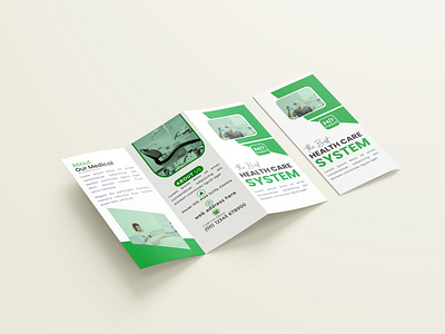 Healthcare T-fold Brochure Design branding brochure design design graphic design illustration modern t fold vector