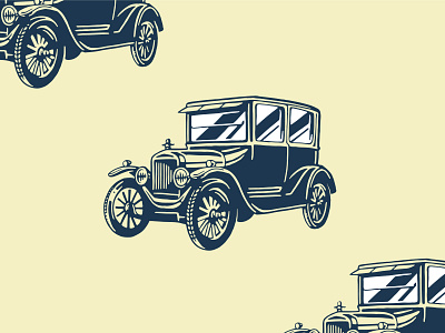 Ford Model T 1920s auto brand kit classic car ford hand drawn hot rod illustration model t retro vintage