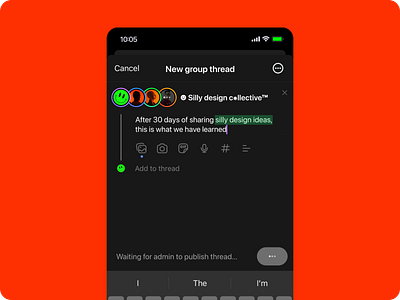 Threads collaborate post create post design concept facebook instagram meta mobile app post social media threads twitter ui ux uxui