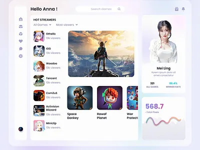 Dark & Light Mode Game Web App darkmode design gameui lightmode ui uidesign uiux userinterface ux