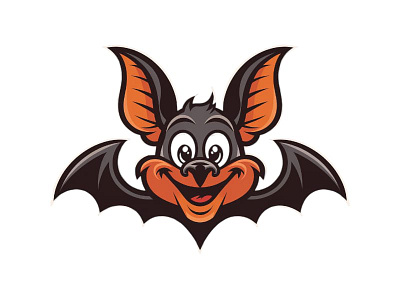 Cartoon Bat branding design graphic design illustration logo typography vector