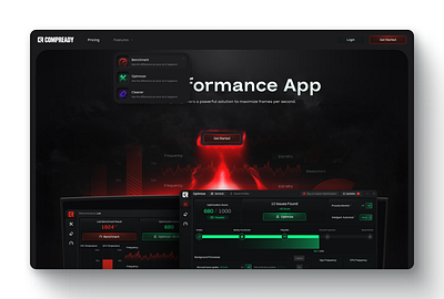 Compready App - Landing Page app landing page pc performance performance saas tech web app