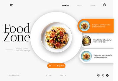 Restaurant PageDesign ui