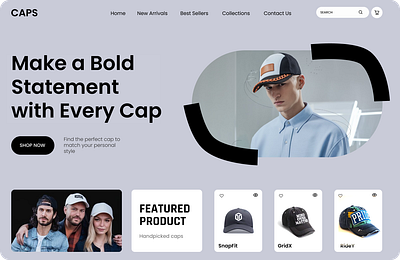 Caps Landing Page Design web design