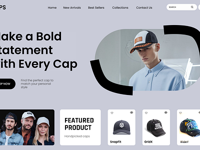 Caps Landing Page Design web design