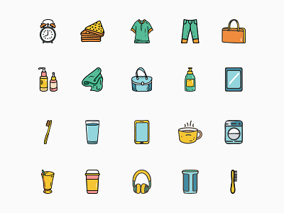 Hand Drawn Daily Life Icons vectors