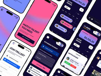 Trillest Seller App Design | Welldux | UI UX Design figma freelancer mobile app uix login page seller mobile ui selller ui mobile ui ux