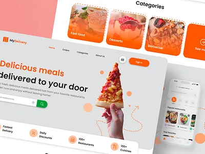 Delivery food - Landing Page delivery food landing page ui ui design ux ux design web design website