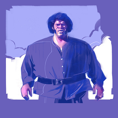 Andre the Giant – Digital Portrait illustration