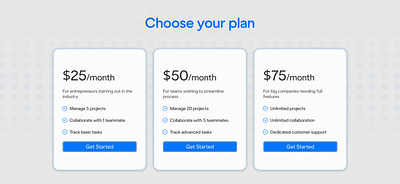 Pricing section design design landing page landing page design saas design saas website ui visual design web design