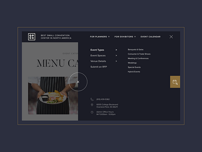 Overland Park Convention Center - Web Design ballroom conference conference website convention convention center convention web design event planner event space event website exhibition center menu design nav bar opcc overland park overland park convention center user experience venue website web design website design wedding venue