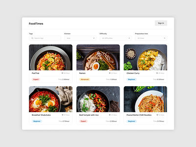 Collections columns daily dailyui design designer ecommerce filter food graphic design recipes ui uidesigner