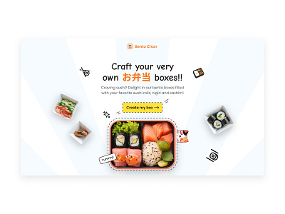 Bento Chan - landing page bento box dailyui design food landing landing page sushi ui ui design webdesign website