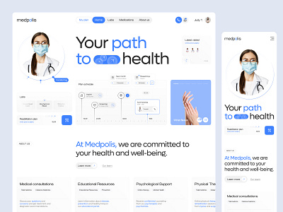 MedPolis App - Web Design branding design logo ui ux