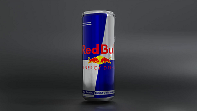 🚀 Red Bull Can 3D Model 🖥️ 3d animation blender metal texture redbullcan