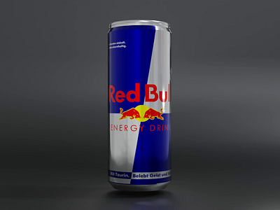 🚀 Red Bull Can 3D Model 🖥️ 3d animation blender metal texture redbullcan