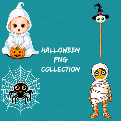 Creepy Creatures: Handmade Halloween PNG Characters animation branding design idea graphic design graphics halloween illustration logo motion graphics png