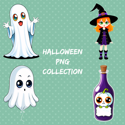 Ghostly Graphics: Halloween PNG Elements for Designers amazon animation branding collection design graphic design halloween illustration logo motion graphics vector