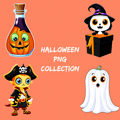 Spooky Season: A Set of Halloween-themed PNG Assets goblins