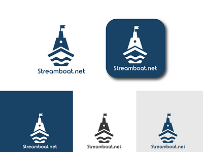 streamboat_app_logo app logo boat logo brandiderntity branding brandmark companylogo design graphic design illustrator logo streamboat logo