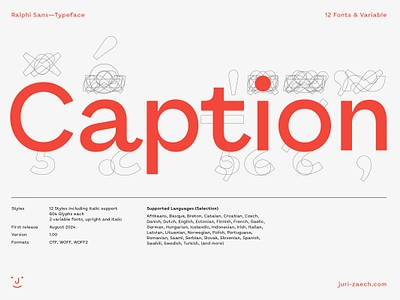 Ralphi Sans Variable Typeface accent caption diacritics font jurizaech language support latin red sans sans serif type typeface typography variable