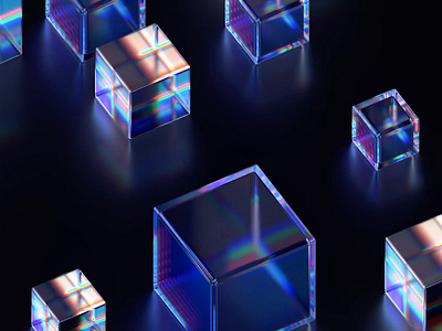 Glass blocks 3d abstract animation background blender blocks branding clean cubes design dispersion geometric glass loop minimalist motion graphics refraction render shape simple