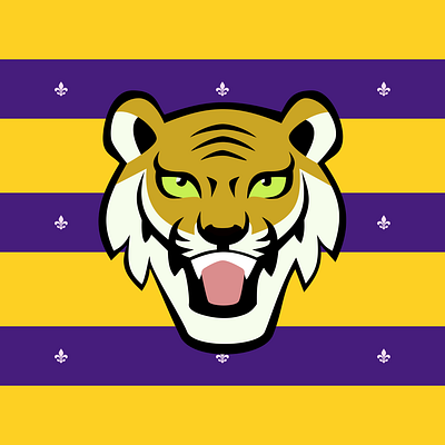 Louisiana Tiger art branding design digital art digital illustration figma graphic design illustration illustrator tiger