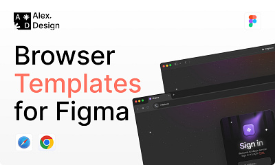 Figma Browser Mockups. Browser Template app community component dashboard design figma google chrome interface kit landing mockup mockup figma safari template ui