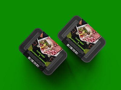 Styrofoam Food Box Packaging Label Design box branding business identity container design food fresh graphic design label label design marketing meal meat pack packaging plastic polythene product transparent tray