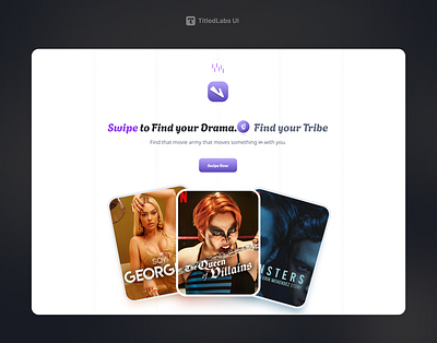 Hero section- Movie Tribe app - TitledlabsUI branding design graphic design illustration logo product product design typography ui uidesign