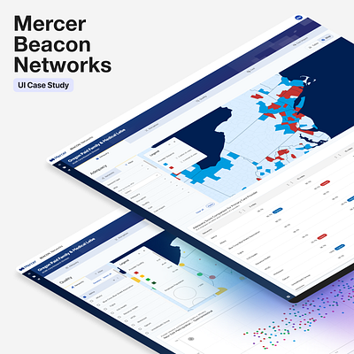 Beacon Networks data visuals desktop map ui ux