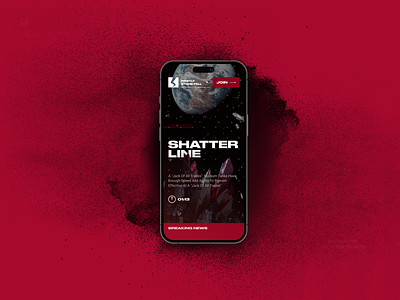 Shatterline game's website on mobile, introduction. after effects animation branding design digital graphic design interaction interface mobile motion graphics typography ui