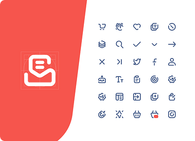 Just email icon set branding design graphic design icon minimal ui ux vector