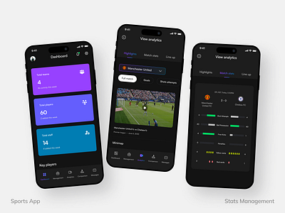 Sonalysis - Sports Management Mobile App design ui uidesign ux ux design