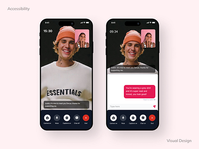 Inclusive Call Screen Design accessibility call screen design include design mobile app ui uidesign ux ux design