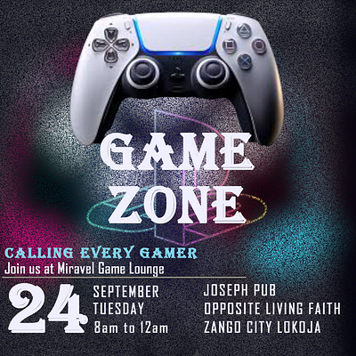 Game flyer template graphic design