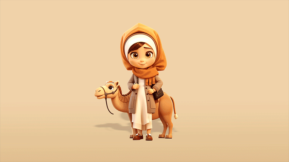 Arabian Camel Girl 2d Animation 2d animation character motion graphics